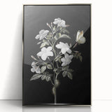 Dark Moody Wall Art - Floral Elegance with Butterfly for Dramatic Spaces