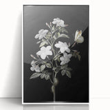 Dark Moody Wall Art - Floral Elegance with Butterfly for Dramatic Spaces