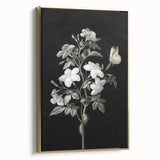 Dark Moody Wall Art - Floral Elegance with Butterfly for Dramatic Spaces