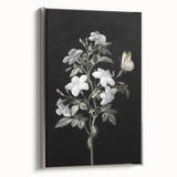 Dark Moody Wall Art - Floral Elegance with Butterfly for Dramatic Spaces