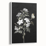 Dark Moody Wall Art - Floral Elegance with Butterfly for Dramatic Spaces