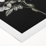 Dark Moody Wall Art - Floral Elegance with Butterfly for Dramatic Spaces
