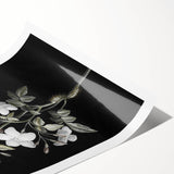Dark Moody Wall Art - Floral Elegance with Butterfly for Dramatic Spaces