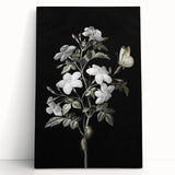 Dark Moody Wall Art - Floral Elegance with Butterfly for Dramatic Spaces