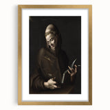 Dark Moody Wall Art - Timeless Religious Portrait for Dramatic Spaces