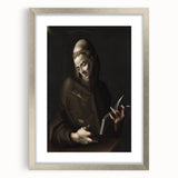 Dark Moody Wall Art - Timeless Religious Portrait for Dramatic Spaces