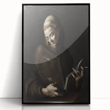 Dark Moody Wall Art - Timeless Religious Portrait for Dramatic Spaces