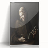Dark Moody Wall Art - Timeless Religious Portrait for Dramatic Spaces