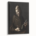 Dark Moody Wall Art - Timeless Religious Portrait for Dramatic Spaces