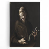 Dark Moody Wall Art - Timeless Religious Portrait for Dramatic Spaces