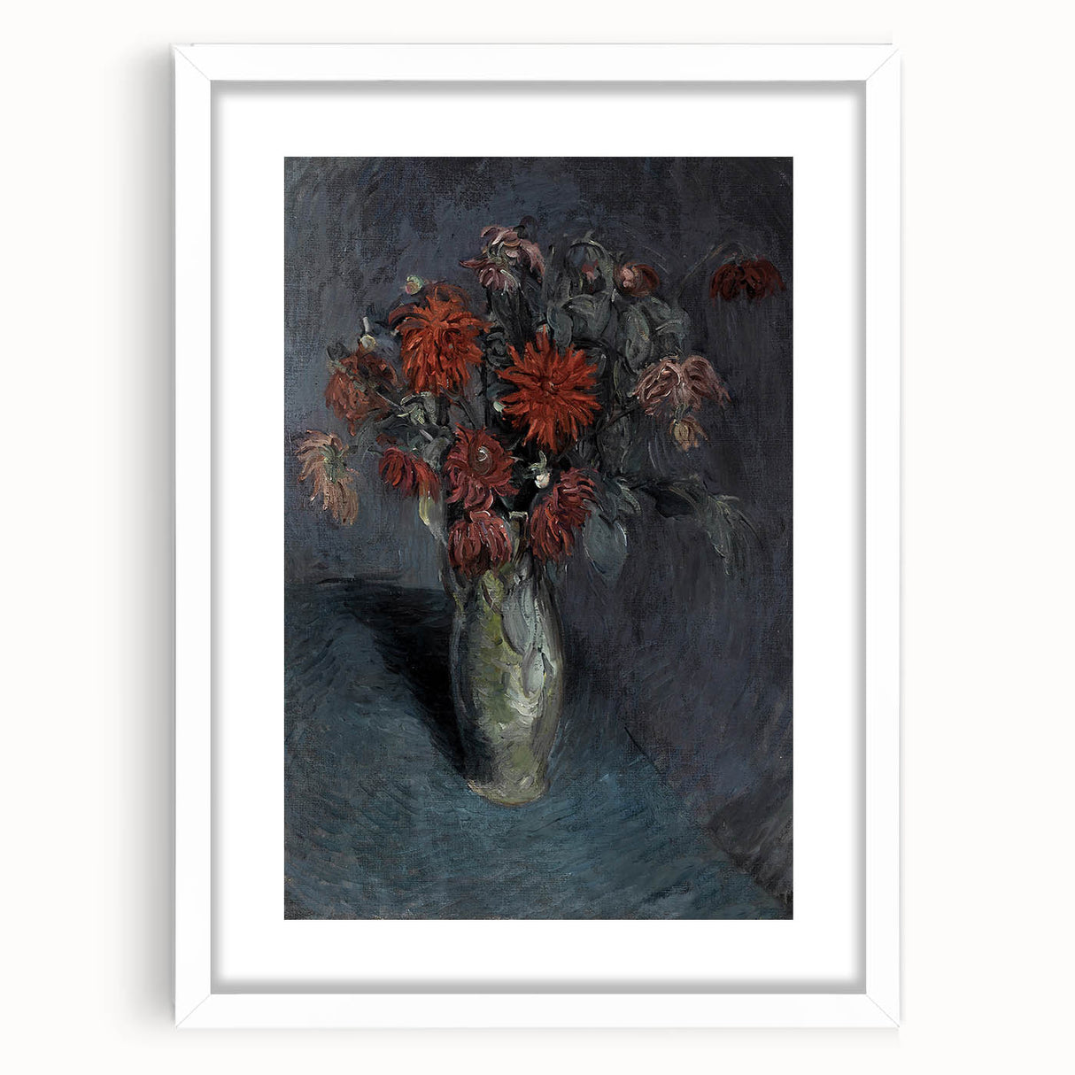 Dark Moody Wall Art - Dramatic Floral Still Life for Elegant Interiors