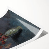 Dark Moody Wall Art - Dramatic Floral Still Life for Elegant Interiors