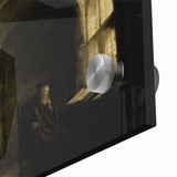 Dark Moody Scholar Scene - Atmospheric Study Room Wall Art Decor