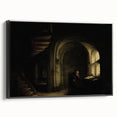 Dark Moody Scholar Scene - Atmospheric Study Room Wall Art Decor