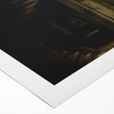 Dark Moody Scholar Scene - Atmospheric Study Room Wall Art Decor