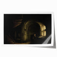 Dark Moody Scholar Scene - Atmospheric Study Room Wall Art Decor