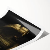 Dark Moody Scholar Scene - Atmospheric Study Room Wall Art Decor