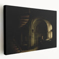 Dark Moody Scholar Scene - Atmospheric Study Room Wall Art Decor