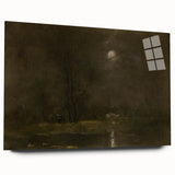 Dark Moody Moonlit Landscape - Atmospheric Night Scene Wall Art Decor