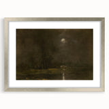 Dark Moody Moonlit Landscape - Atmospheric Night Scene Wall Art Decor