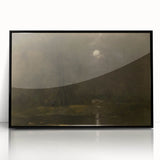 Dark Moody Moonlit Landscape - Atmospheric Night Scene Wall Art Decor