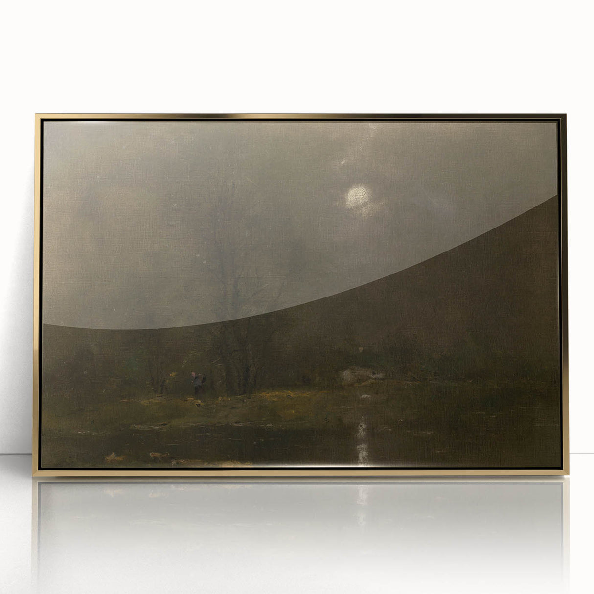 Dark Moody Moonlit Landscape - Atmospheric Night Scene Wall Art Decor