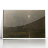 Dark Moody Moonlit Landscape - Atmospheric Night Scene Wall Art Decor