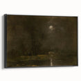 Dark Moody Moonlit Landscape - Atmospheric Night Scene Wall Art Decor