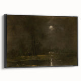 Dark Moody Moonlit Landscape - Atmospheric Night Scene Wall Art Decor