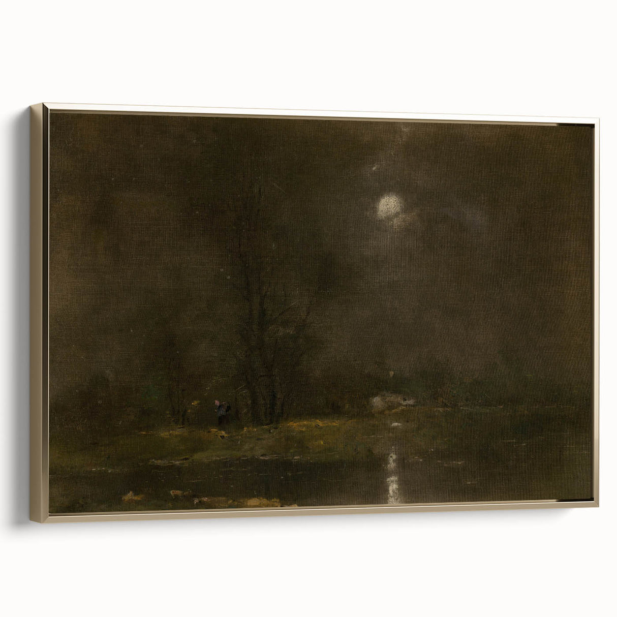 Dark Moody Moonlit Landscape - Atmospheric Night Scene Wall Art Decor