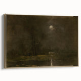 Dark Moody Moonlit Landscape - Atmospheric Night Scene Wall Art Decor