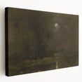 Dark Moody Moonlit Landscape - Atmospheric Night Scene Wall Art Decor