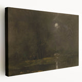 Dark Moody Moonlit Landscape - Atmospheric Night Scene Wall Art Decor