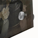 Dark Moody Still Life Floral Art - Timeless Vase and Plate Decor