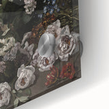 Dark Moody Wall Art - Lush Floral Composition for Elegant Interiors