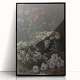 Dark Moody Wall Art - Lush Floral Composition for Elegant Interiors
