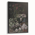 Dark Moody Wall Art - Lush Floral Composition for Elegant Interiors