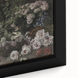 Dark Moody Wall Art - Lush Floral Composition for Elegant Interiors