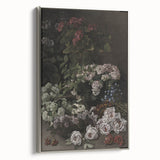 Dark Moody Wall Art - Lush Floral Composition for Elegant Interiors