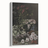 Dark Moody Wall Art - Lush Floral Composition for Elegant Interiors