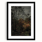 Dark Moody Wall Art - Serene Forest Landscape for Dramatic Interiors