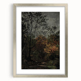 Dark Moody Wall Art - Serene Forest Landscape for Dramatic Interiors