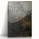 Dark Moody Wall Art - Serene Forest Landscape for Dramatic Interiors