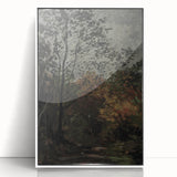 Dark Moody Wall Art - Serene Forest Landscape for Dramatic Interiors