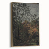 Dark Moody Wall Art - Serene Forest Landscape for Dramatic Interiors