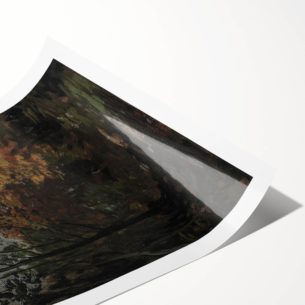 Dark Moody Wall Art - Serene Forest Landscape for Dramatic Interiors