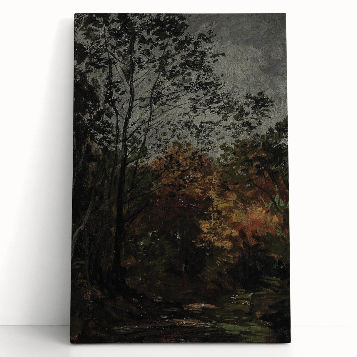 Dark Moody Wall Art - Serene Forest Landscape for Dramatic Interiors