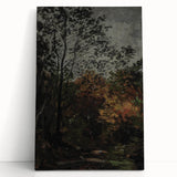 Dark Moody Wall Art - Serene Forest Landscape for Dramatic Interiors