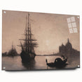 Venetian Harbor at Dusk - Dark Moody Maritime Wall Art Decor