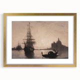 Venetian Harbor at Dusk - Dark Moody Maritime Wall Art Decor